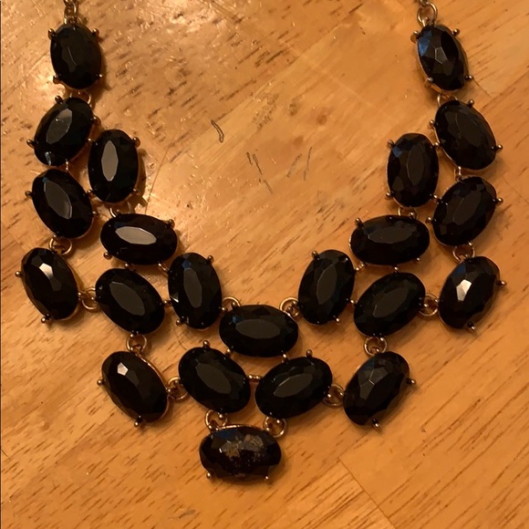 Gold and black  necklace and black bracelet - Picture 2 of 2